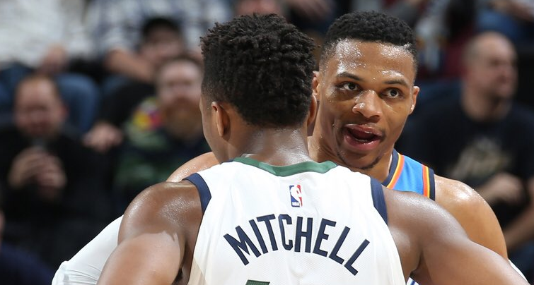 “russell westbrook and Donovan Mitchell”的图片搜索结果