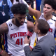 Saddiq Bey, le joueur des Pistons en conférence de presse après son game-winner